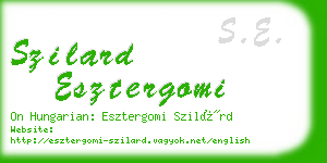 szilard esztergomi business card